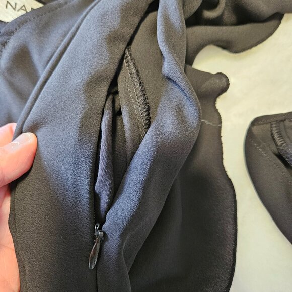 NAF NAF Paris Black dress longsleeves with ruffles detail Size 36 - Picture 9 of 15